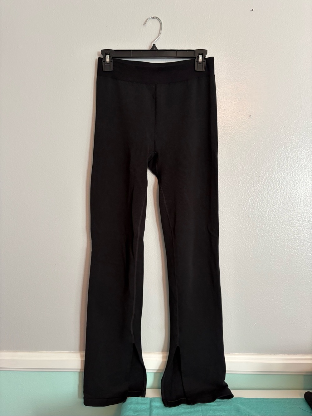 Fabletics Black Flared Leg Stretch Pants